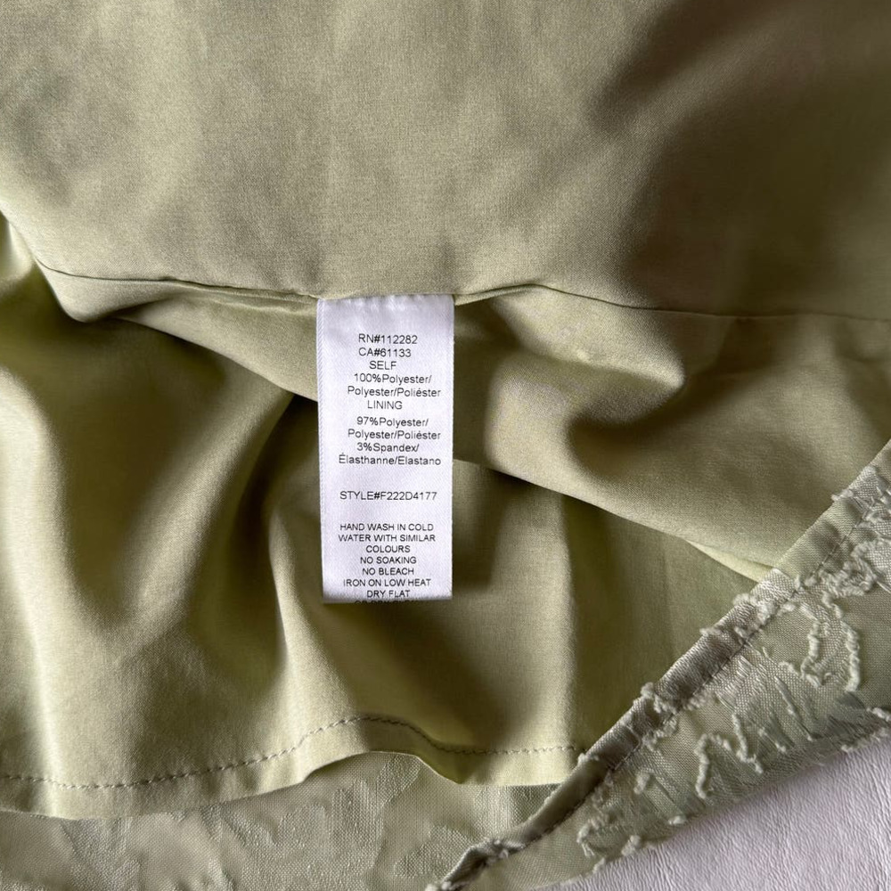 Adelyn Rae Jules Smocked Burnout Chiffon Minidress in Green Size XL - Picture 7 of 11